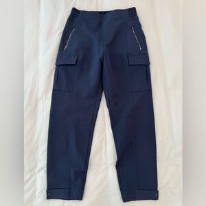 Athleta Dark Navy Cargo Pants with Zippered Front Pockets